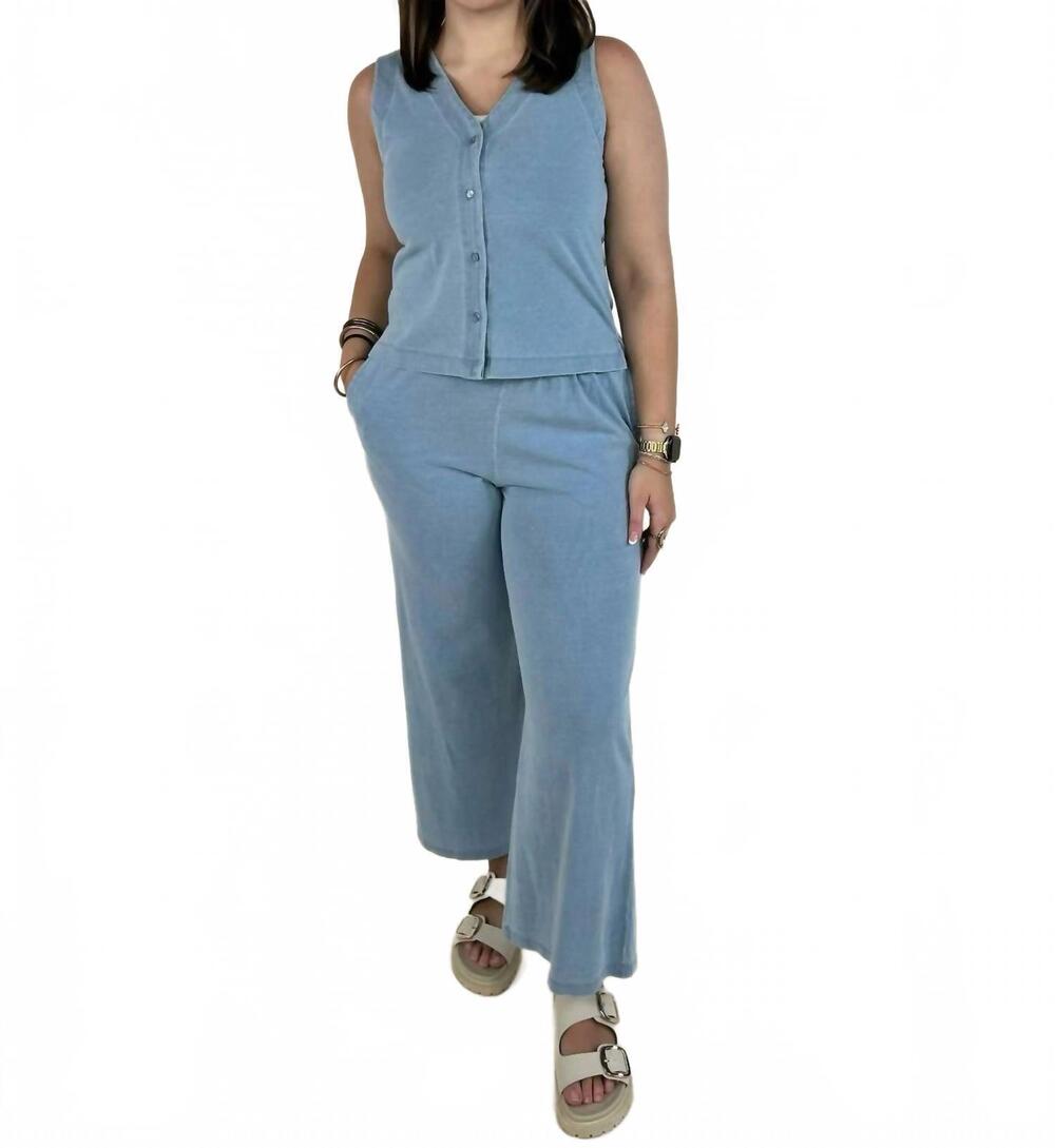NEW BLU PEPPER carina knit lounge set in light denim